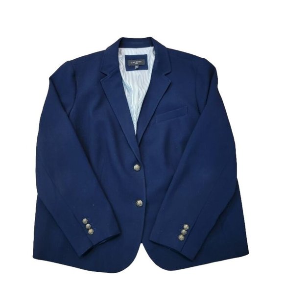 Talbots Woman Jackets & Blazers - Talbots Woman Blue Blazer Sportcoat Two Button Classic Sailor Staple-Sz 22W/2XL